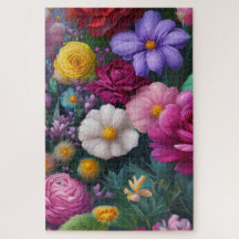 Mooie, kleurrijke, levendige, gemengde bloemen ple