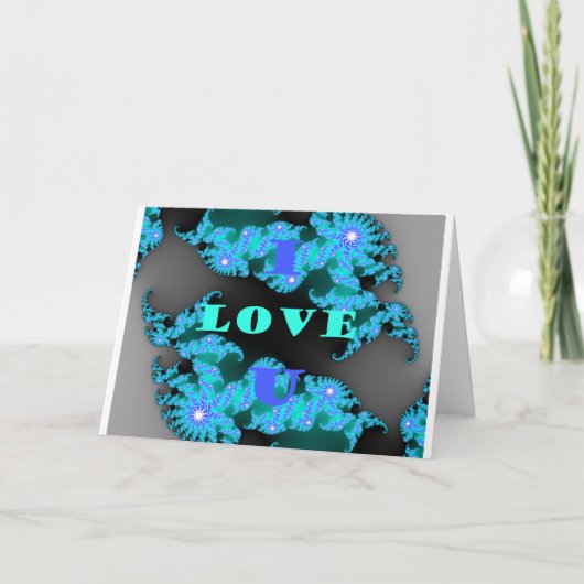 Mooie kleurrijke Liefde universum vector design ku Aankondiging (Voorkant)