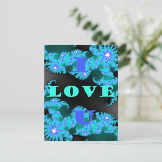 Mooie kleurrijke Liefde universum vector design ku Aankondigingskaart (Staand voorkant)