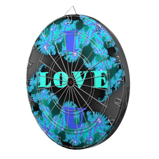 Mooie kleurrijke Liefde universum vector design ku Dartbord (Voorkant Rechts)