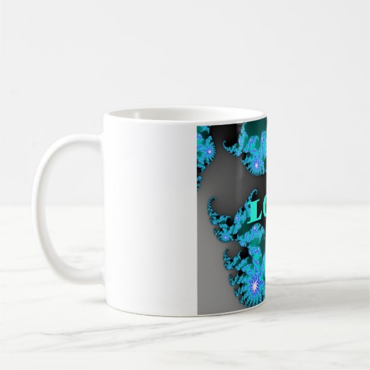 Mooie kleurrijke Liefde universum vector design ku Koffiemok (Links)