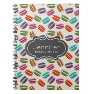 Mooie Kleurrijke Macarons Patroon met Stippen Notitieboek