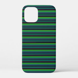 Mooie kleurrijke neon strepen iPhone 12 mini hoesje