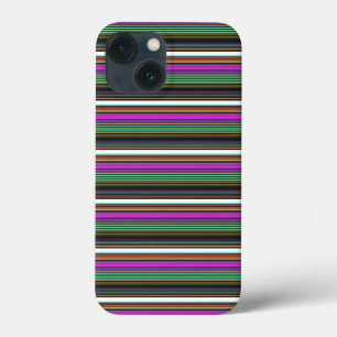 Mooie kleurrijke neon strepen iPhone 13 mini hoesje