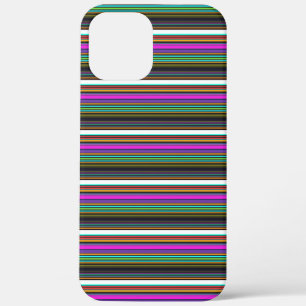 Mooie kleurrijke neon strepen iPhone 12 pro max hoesje