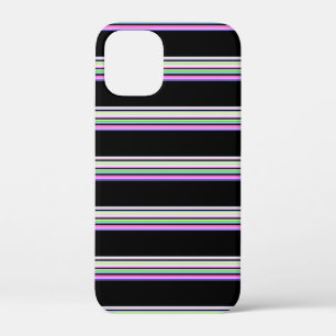 Mooie kleurrijke neon strepen iPhone 12 mini hoesje