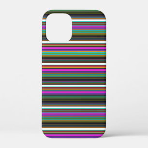 Mooie kleurrijke neon strepen iPhone 12 mini hoesje