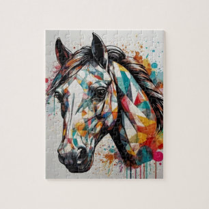 Mooie kleurrijke paard ,paard liefhebber legpuzzel
