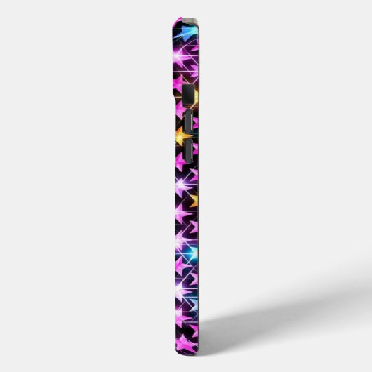 Mooie kleurrijke paarse glanzende sterren Case-Mate iPhone case (Achterkant / Links)