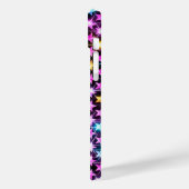 Mooie kleurrijke paarse glanzende sterren Case-Mate iPhone case (Achterkant / Links)