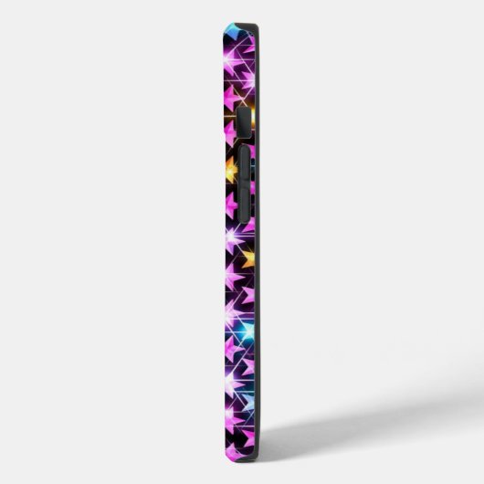 Mooie kleurrijke paarse glanzende sterren Case-Mate iPhone case (Achterkant / Links)