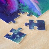 Mooie kleurrijke papegaai puzzel Waterverf Legpuzzel (Zijkant)