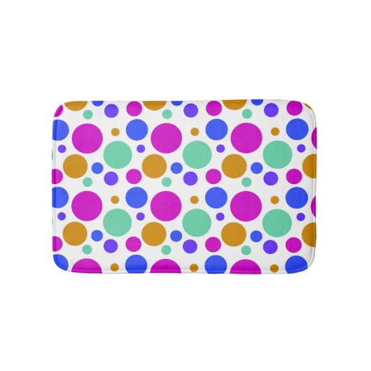 Mooie kleurrijke poka Dots Pattern Badmat (Voorkant)