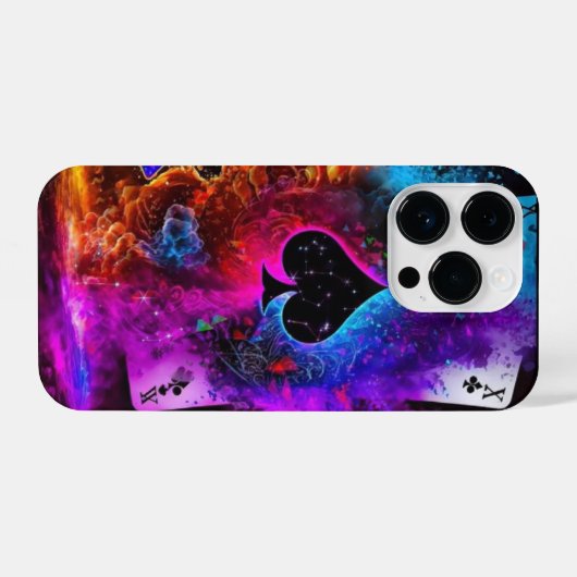 MOOIE KLEURRIJKE POKER KAART iPhone HOESJE (Achterkant horizontaal)