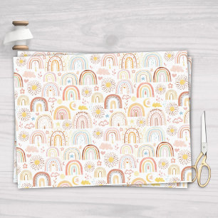 Mooie Kleurrijke Regenbogen en Madeliefjes Bloemen Tissuepapier