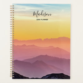 Mooie kleurrijke Sky Mountains gepersonaliseerd Planner