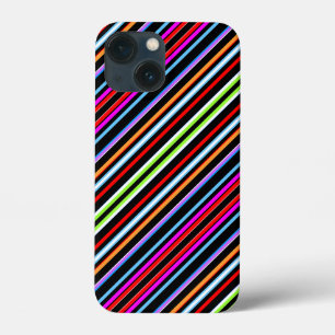 Mooie kleurrijke strepen iPhone 13 mini hoesje
