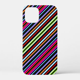 Mooie kleurrijke strepen iPhone 12 mini hoesje