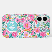 Mooie Kleurrijke Tuin Met Monogram Case-Mate iPhone Case (Achterkant (horizontaal))