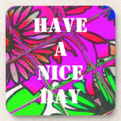 Mooie kleurrijke verbazingwekkende bloemmotief ont onderzetter (Voorkant)