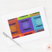 Mooie Kleurrijke verbazingwekkende Verrijkte Wijsh Rechthoekige Sticker (Envelop)