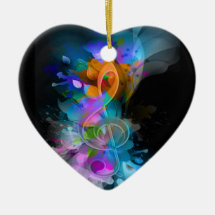 Mooie kleurrijke verf met kleverige verfkleppen va keramisch ornament