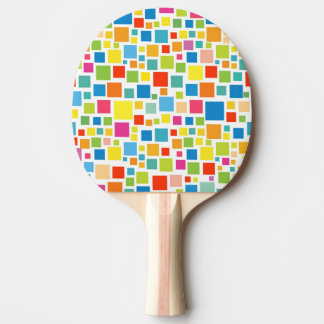 Mooie kleurrijke vierkante patronen tafeltennisbatje