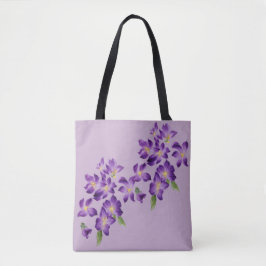 Mooie, kleurrijke Violet Flowers Tote Bag