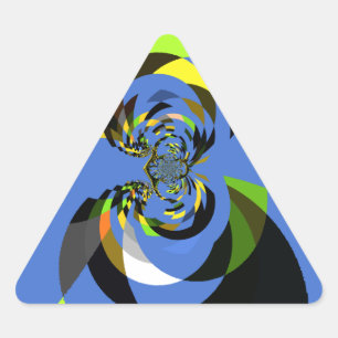 Mooie kleurrijke vrouwen silhouet Illustraties Driehoek Sticker