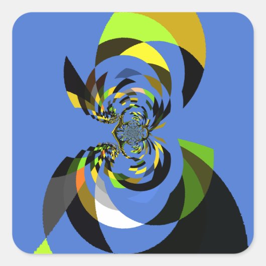 Mooie kleurrijke vrouwen silhouet Illustraties Vierkante Sticker (Voorkant)