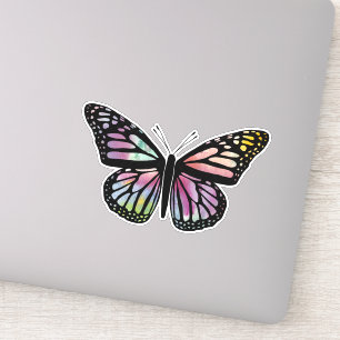 Mooie, kleurrijke Waterverf vlinder Sticker