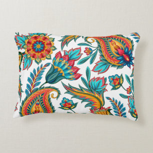 Mooie kleurrijke Waterverven Paisley Pattern Decoratief Kussen