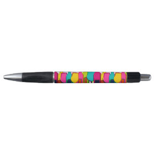 Mooie kleurrijke wijnflessen patroon pen