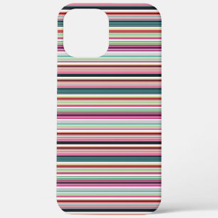 Mooie kleurrijke witte strepen iPhone 12 pro max hoesje
