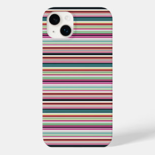 Mooie kleurrijke witte strepen Case-Mate iPhone 14 plus hoesje