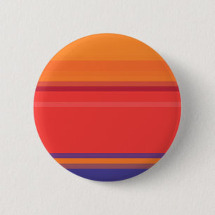 Mooie kleurrijke zomerse strepen  ronde button 5,7 cm