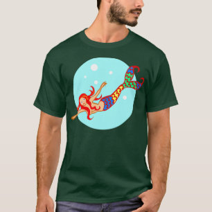 Mooie, kleurrijke zwemster MERMAID T-shirt
