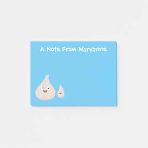 Mooie knoflook cartoon groente illustratie post-it® notes