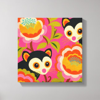 Mooie Koala Folk Art Canvasprint Kleurrijk Scandin Canvas Afdruk