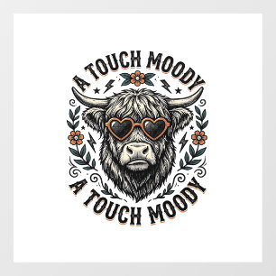 Mooie Koe Shirt Vintage Gravure Boerderij Dier Raamsticker