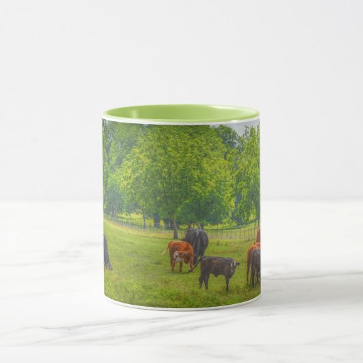 Mooie Koe vee weide Boerderij kunst Mok (Midden)