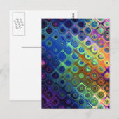 Mooie, koele abstracte vierkantjes, gloed briefkaart (Voorkant / Achterkant)