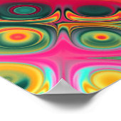 Mooie, koele abstracte vierkantjes, gloed poster (Hoek)