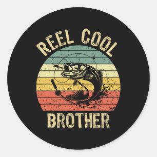 Mooie koele broer vishengsten voor mannen visliefh ronde sticker