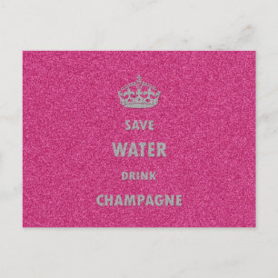Mooie, koele, koele drink-champagne cr briefkaart