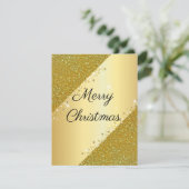 Mooie, koele, perfect gouden glinsterende feestdagenkaart (Staand voorkant)