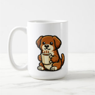Mooie Koffie Hond Kawaii Mok Ontwerp