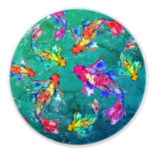 Mooie Koi Fish Pond Knobs en Pulls Keramische Knop