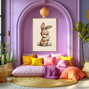 Mooie Konijn Kinderkamer Muur Kunst Scandinavische Poster