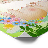 Mooie Konijn Kinderkamer Poster Afdruk Kids Kamer (Hoek)